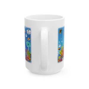 Y2K Aesthetic Mug, Frutiger Aero Coffee Cup, Nostalgic 2000s Gift, Underwater Screensaver Mug, Retro Aesthetic Gift for Her image 4