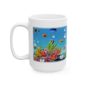 Y2K Aesthetic Mug, Frutiger Aero Coffee Cup, Nostalgic 2000s Gift, Underwater Screensaver Mug, Retro Aesthetic Gift for Her image 6