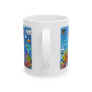 Y2K Aesthetic Mug, Frutiger Aero Coffee Cup, Nostalgic 2000s Gift, Underwater Screensaver Mug, Retro Aesthetic Gift for Her image 3