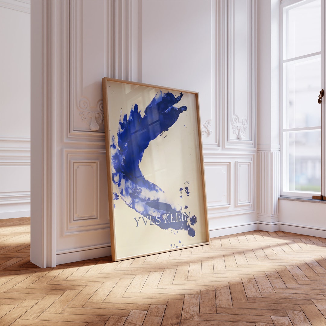 Yves Klein Exhibition Poster, Vintage Art Print, Yves Klein, Blue ...