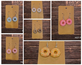 The Simpsons/Phish Donut earrings, Multiple Colors