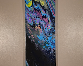 Large original abstract acrylic painting for living room fluid art  wall art bold colorful abstract fluid art painting modern living space