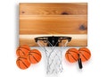 Red Cedar Mini Basketball Hoop Set: Over Door/Wall Mount, 5 Balls