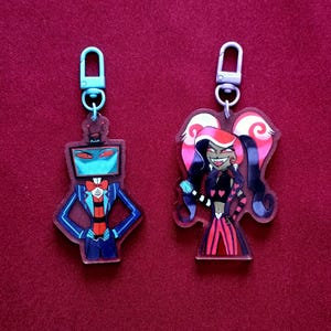 Portachiavi in acrilico Hazbin Hotel - Vox, Velvette, The Vees