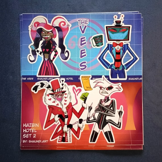 Hazbin Hotel the Vees Stickersheet - Vox, Velvette, Valentino