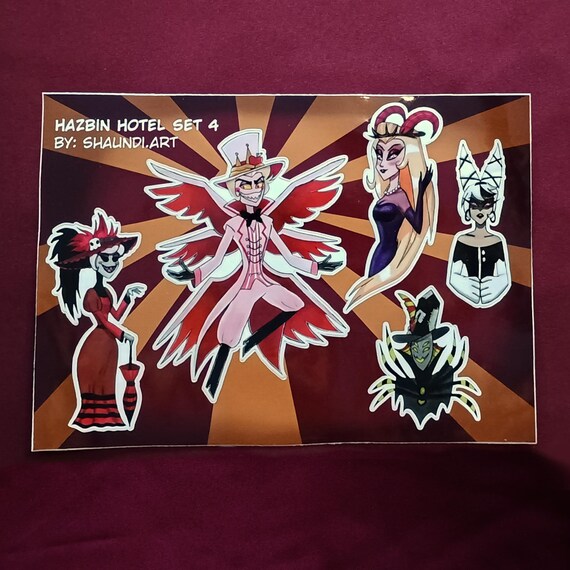 Hazbin Hotel Stickersheet - Lucifer, Lilith, Zestial, Carmilla