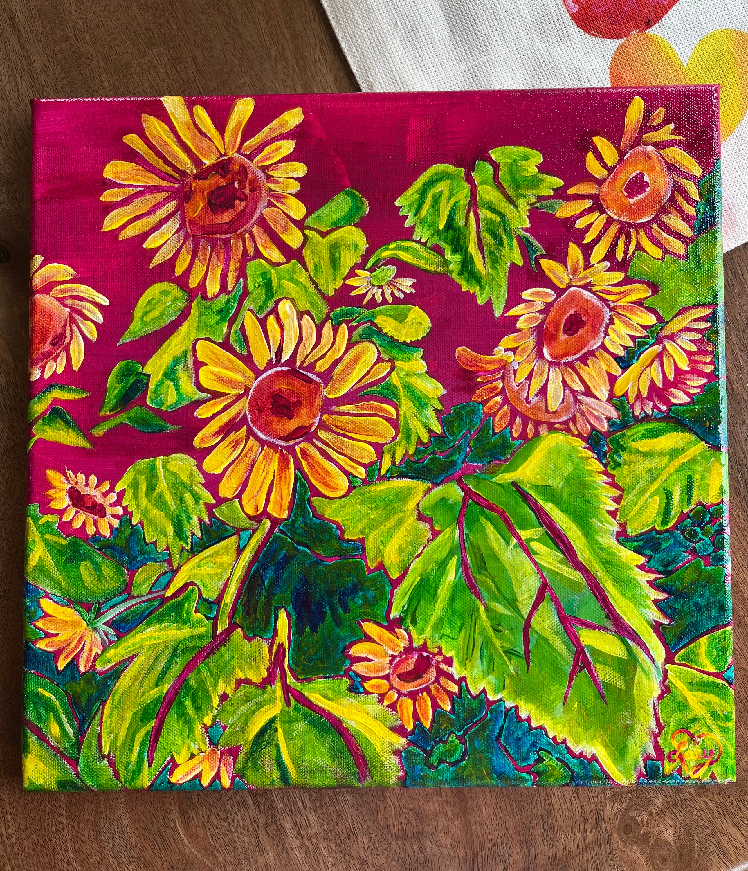 Angela Anderson Art Blog: Sunflower Paintings - Kids Art Lessons