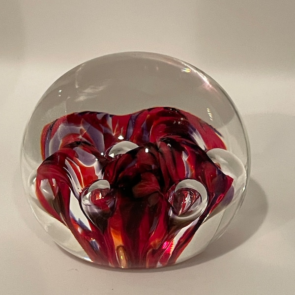 K Zimmerman vintage glass paperweight