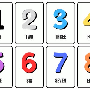 Flashcard met 1-20 cijfers voor kinderen | Digitale flashkaart | Cijferkaart | Cijfers leren | Kleutermateriaal | Educatieve digitale pdf