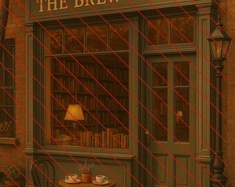 Brew & Book Print: Coffee Lover Digital Download