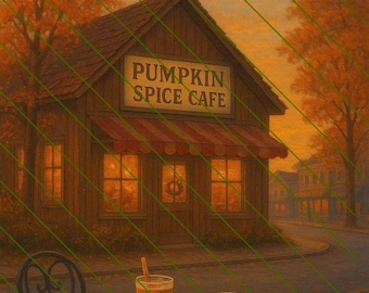 Dream Harbor Inspired Pumpkin Spice Cafe poster/ spicy book reader poster/ kindle cover insert