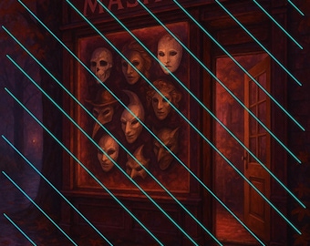 Spicy Booktok Mask Shop Art Print (Digital Download