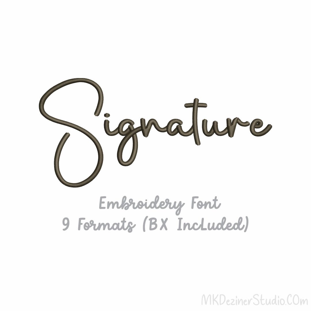 Signature Font Machine Embroidery Script Font Designs Monogram Alphabet ...