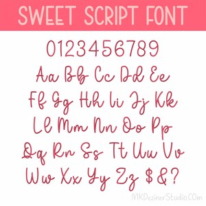 Word Sweet Script Sweet Script Font Machine Embroidery Script Font Designs Monogram ...