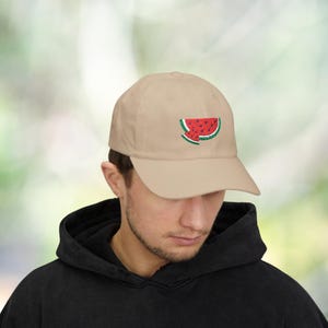 Embroidered Fruit Baseball Hat, Fruit Icon Baseball Hat, Customizable Embroidered Hat, Watermelon Orange Fruit Hat, Gift for Her, Summer Cap