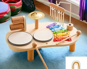 Instrument De Musique Bebe Musique Enfant, Instrument Percussion Jouet en  Bois Montessori Jouets Musicaux Jouet Enfant Cadeau