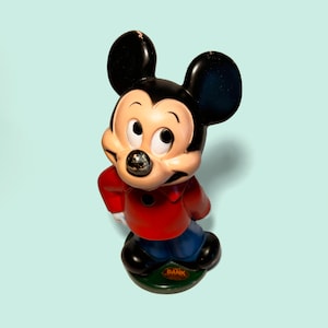 1970s Mickey Mouse Collectible Coin Bank-Play Pal Plastics
