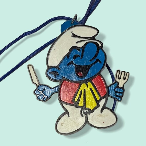 1982 Smurfs Pull String Necklace - image 4