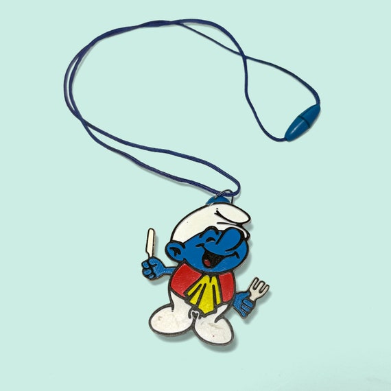 1982 Smurfs Pull String Necklace - image 3