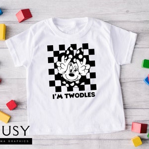 Twodles SVG、ミニー SVG、ミニーマウス、2、2歳の誕生日、誕生日シャツ、誕生日 SVG