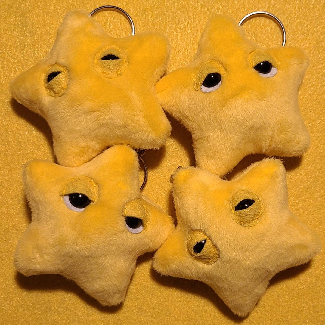 Sleepy Stars Handmade Plushie Keychains - Etsy Japan