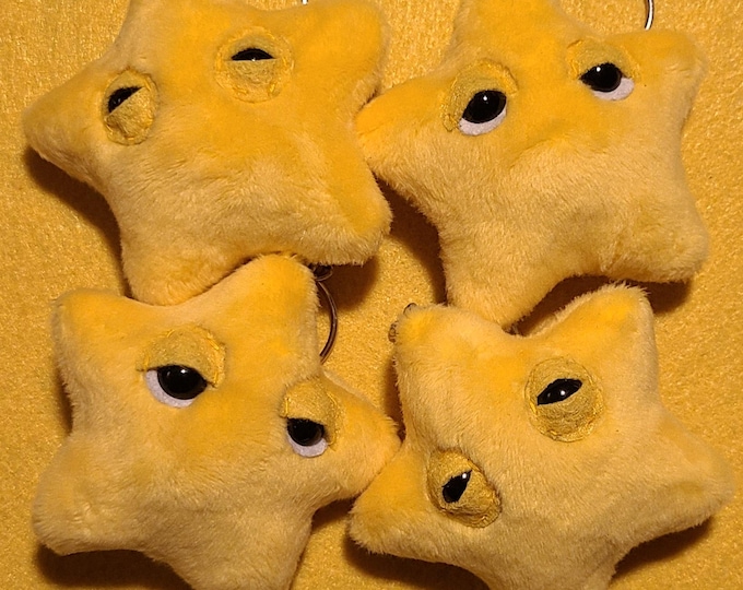 sleepy stars handmade plushie keychains