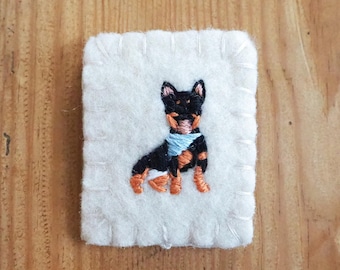 CUSTOM Hand Embroidered Patch/Pin/Brooch/Bag Tag/Bag Charm | Tiny Embroidered Animal