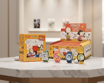 Caja sorpresa de reloj de pulsera de Snoopy y sus amigos
