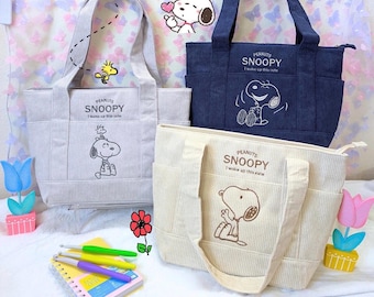 Snoopy Corduroy Tote Bag