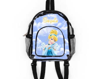Personalized Cinderella Clear Backpack