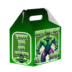 Hulk - Boîte à pignons - Lot de 12 - 4,4 x 4,5 x 3 pouces - Fabriqué à partir de 100 % carton