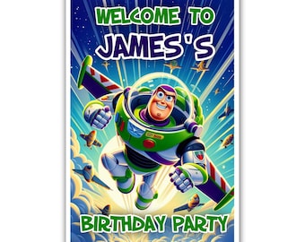 Personalized Buzz Lightyear Welcome Sign