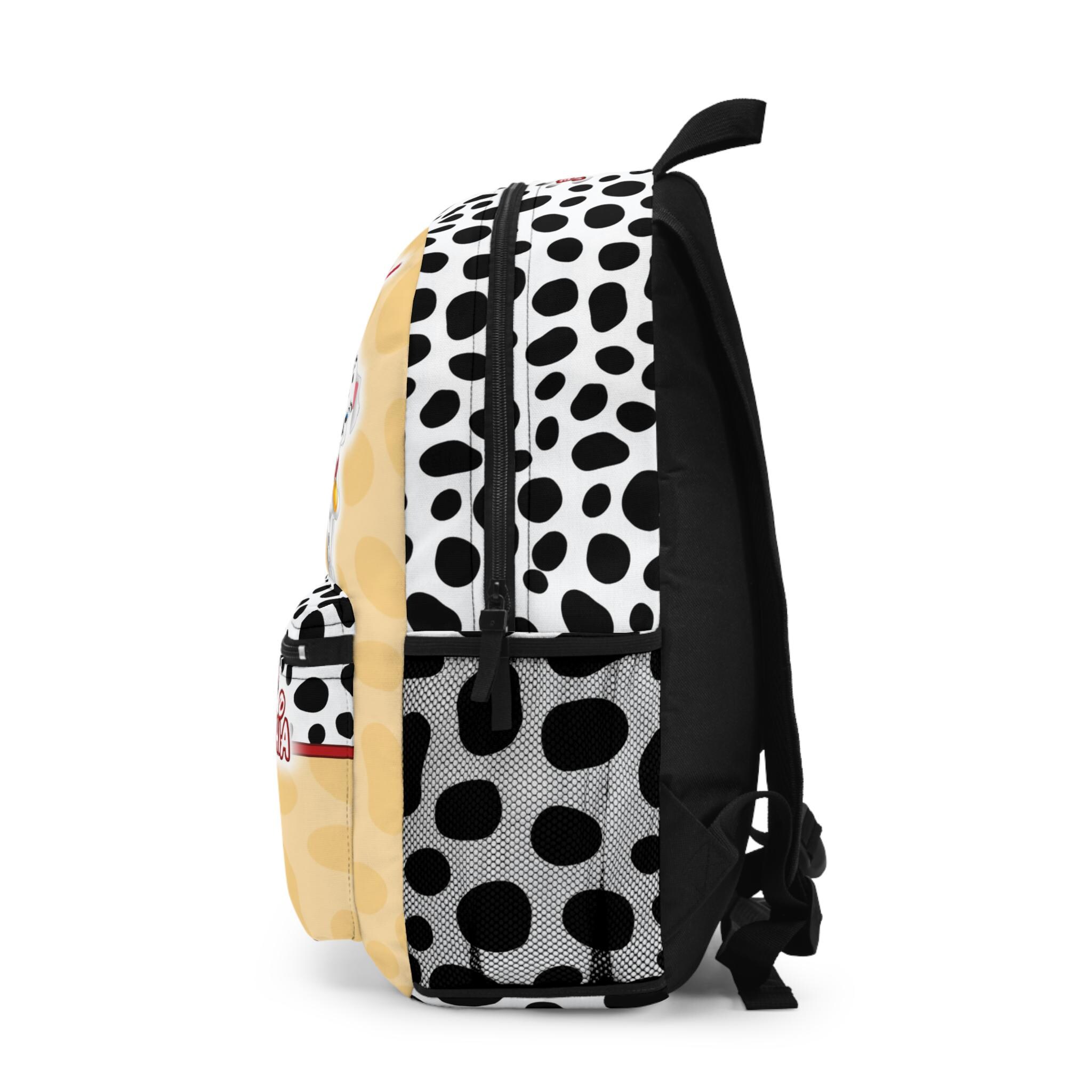 Disney’s 101 Dalmatian cookie backpack in Brown’s white and black like new Disney 101 Dalmations Puppies 13-inch Nylon Day Pack – WondaPop main image 2