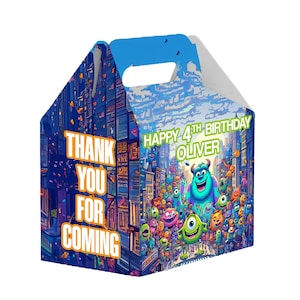 Monster Inc. - Caja Gable - Paquete de 12 - 4,4 x 4,5 x 3 pulgadas - Fabricada 100 % con cartón