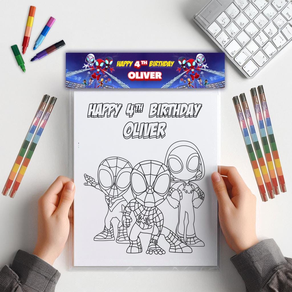 Kit De Coloriage Spider-Man – 4 Crayons De Couleur – Activité Créative Pour Enfants – Officiel Marvel