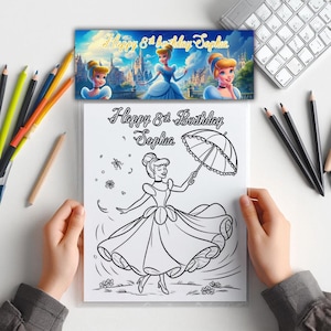 Cinderella - Coloring Pack x3 Unique Designs + Color Topper - Digital Download - Ready to Print and Pack - Perfect for Kids Entertainment