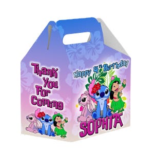 Personalized Lilo and Stitch Gable Boxes
