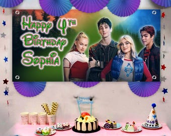 Personalized Zombies 4 Birthday Banner