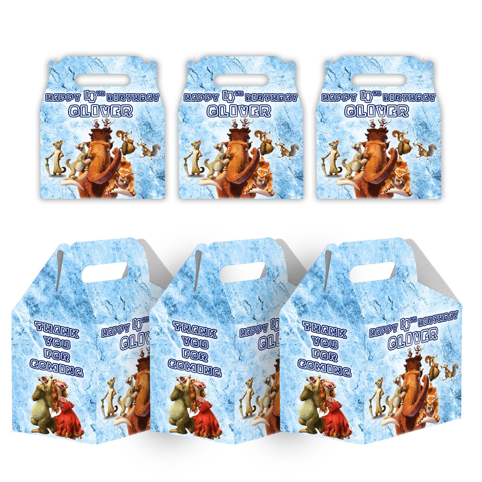 Personalized Ice Age Gable Boxes - Etsy