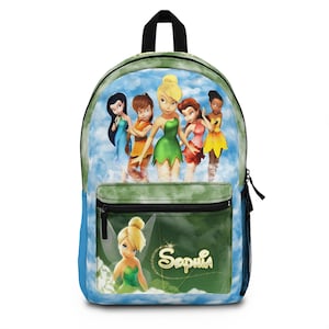 Personalized Tinker Bell Backpack – Custom Name, Lightweight & Durable – Loved by High School Seniors – Not Just for Kids – Multiple Colors