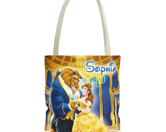 Personalized Beauty and the Beast Tote Bag