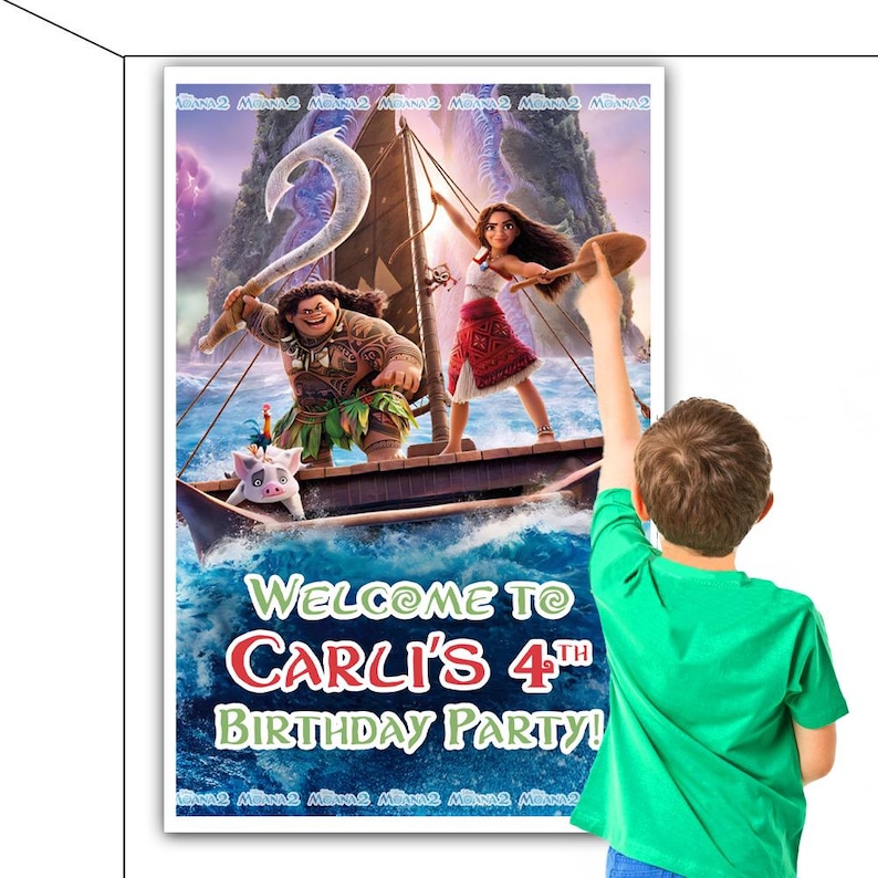 Personalized Moana Welcome Sign - Etsy