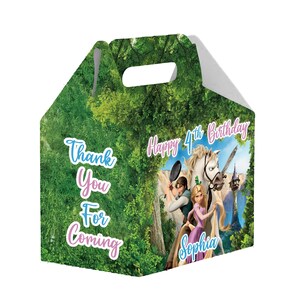 Enredados - Princesa Rapunzel - Disney Gable Box - Paquete de 12 - 4,4 x 4,5 x 3 pulgadas - Hecho de 100 % cartón