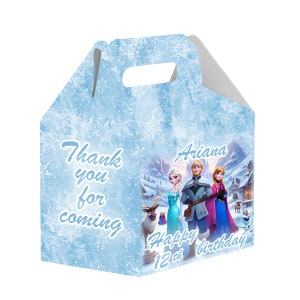 Frozen - Caja Gable - Paquete de 12 - 4,4 x 4,5 x 3 pulgadas - 100% in karton