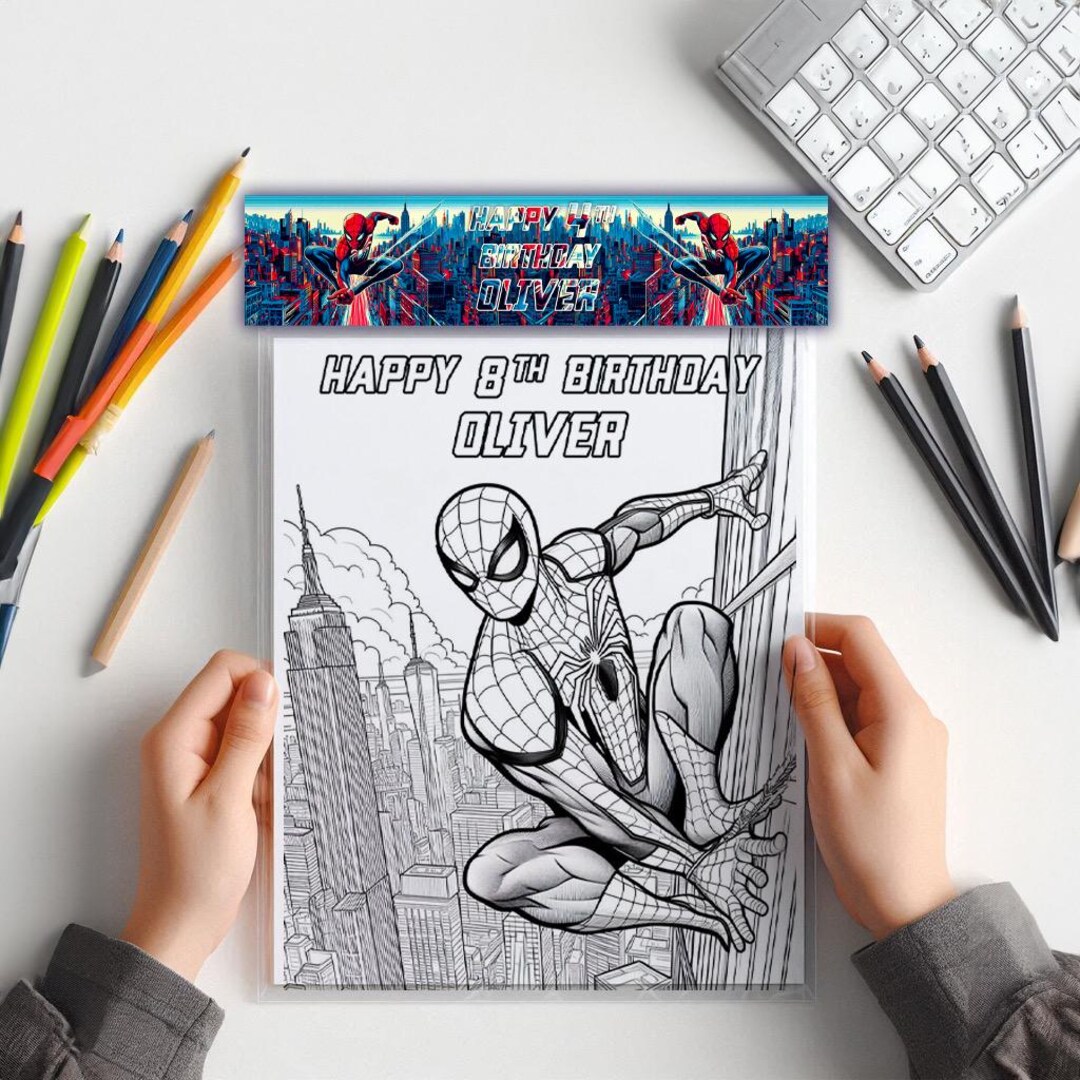 Spiderman - Coloring Set X 3 Exclusive Designs + Colorful Topper for ...