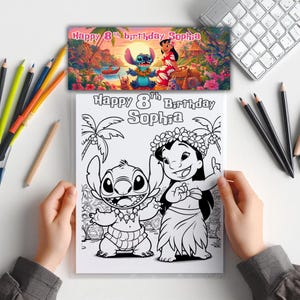 Lilo and Stitch - Coloring Pack x3 Unique Designs + Color Topper - Digital Download - Ready to Print and Pack - Kids Entertainment