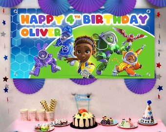 Striscione personalizzato per compleanno Robogobo