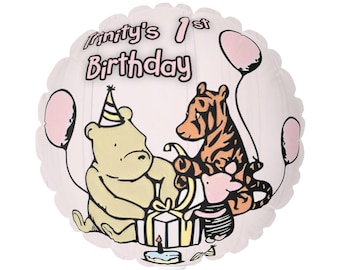 Personalized Winnie the Pooh Mylar Balloon