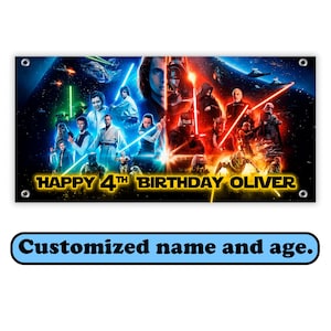 Personalized Star Wars Birthday Banner image 3