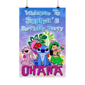 Personalized Lilo and Stitch Welcome Sign